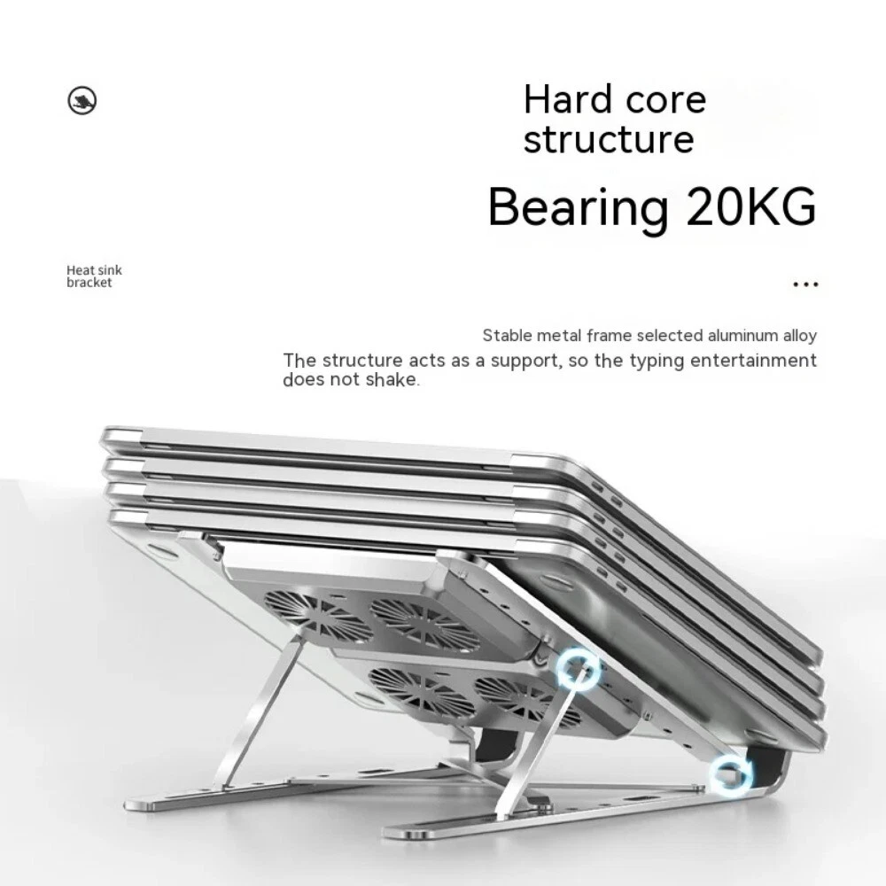Laptop Stand with cooling fan Foldable lift Notebook holder aluminum alloy with