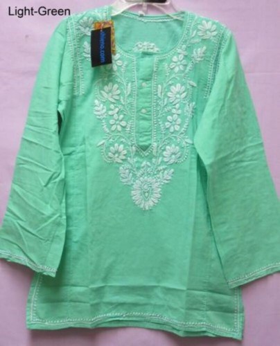 Blouse 620 611 Cotton Voile Kurti Shirt Hand Craft Career Wear Small Size - Picture 4 of 11