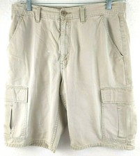 Levi's Mens Original Khaki Casual Work Cargo Shorts Beige Size 34