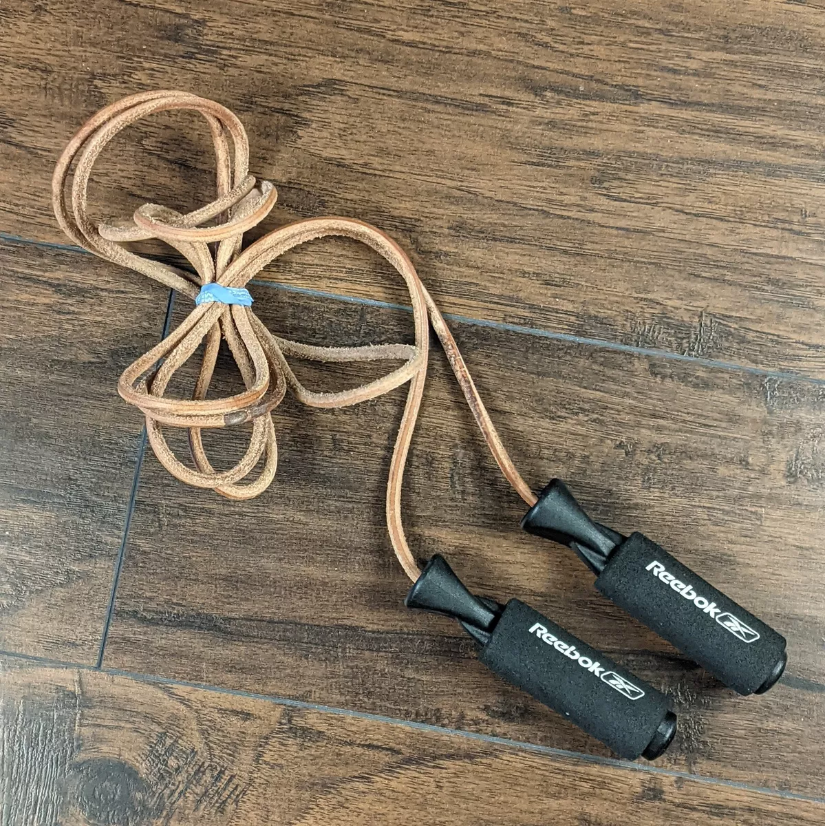 Leather Speed JUMP ROPE Boxing Gym Fitness Skipping 10&#039; with Foam Handles |