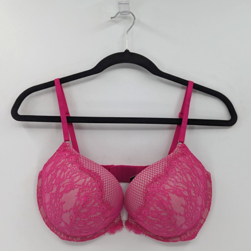 Victoria's Secret Bra Women's 34DD Pink Lace Push Up Very Sexy-READ - Picture 1 of 8