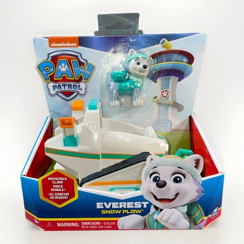 Nickelodeon Paw Patrol Everest Snow Plow Vehicle Action Figure Toy