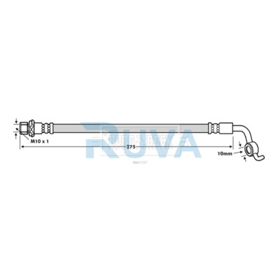 Fits Toyota RAV4 2005- Ruva Rear Right Brake Hose 9094702G79