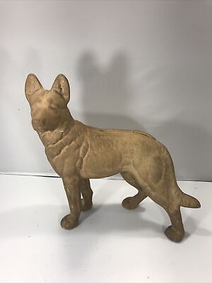 Pets Dogs Cast Iron German Shepherd Dog Paperweight Animal Figurine 