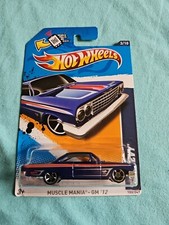 2012 Hot Wheels '62 CHEVY Blue 103/247 LITTLE BEND Muscle Mania GM