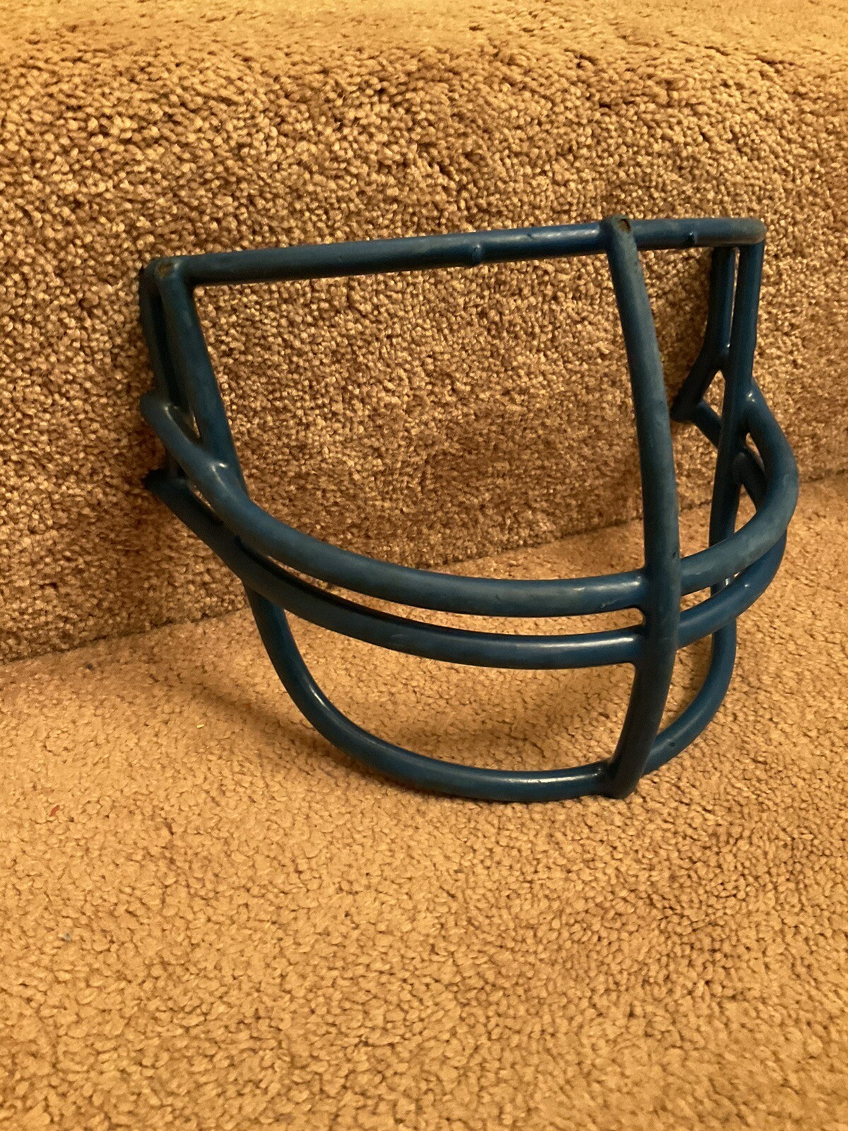Vintage Schutt 1980 Double Wire NOP Red Dot Blue Football Helmet Face