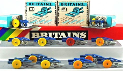 1960* Various 1:32 BRITAINS 9530 Three FURROW PLOUGH 4 FARM Tractors VGC To MINT - Picture 2 of 84