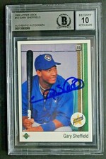 Gary Sheffield Autograph 1989 Upper Deck #13 Signed Baseball ROOKIE Card BAS 10