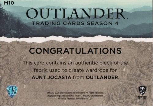 Tarjeta de armario Outlander temporada 4 de Maria Doyle Kennedy (tía Jocasta) M10 #65/99 - Imagen 2 de 2