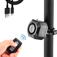 MTB Moped Bike Scooter Anti Theft Alarm USB Rechargeable Security System Remote