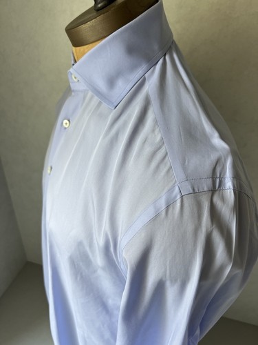 Duncan Quinn blue shirt 100% cotton Classic Fit Button Down Sz L bespoke - Picture 5 of 9