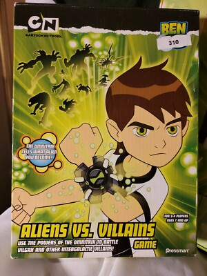 Ben 10 Aliens Villains Board Game 2007 Cartoon Network Battle