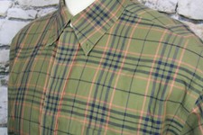 BROOKS BROTHERS 346 Men's Shirt Multi Color Plaid Cotton Button Down Collar Lrg
