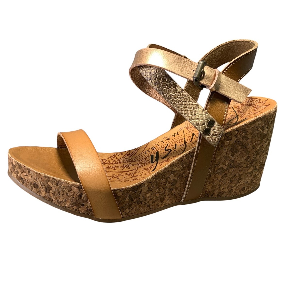 Blowfish Malibu Vegan Brown Gladiator Sling Back Buckle Sandal