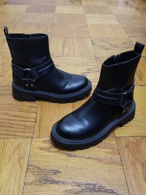 Engineer Boot with Buckle Straps & Side Zipper - Faux Leather Amazon.com: Ferro Aldo Dalton Men main image 4