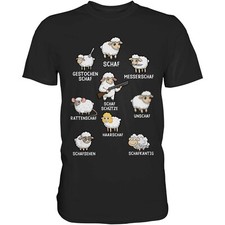 Lustiges Schafe T-Shirt | Schaf Unschaf Wortspiel | Schafherde | Lämmer Geschenk