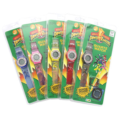 Mighty Morphin Power Rangers Quartz Watch with Lens Protector, Variety of Colors