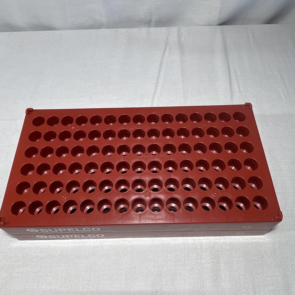 Lot 2 SUPELCO Stackable 90-Position Test Tube Vial Rack 23202 | eBay