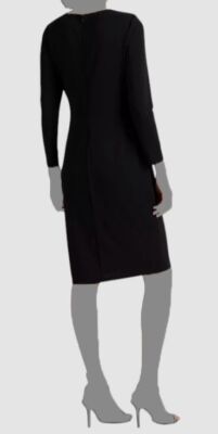 Ralph Lauren Jersey Three-Quarter-Sleeve Dress - Black - 8