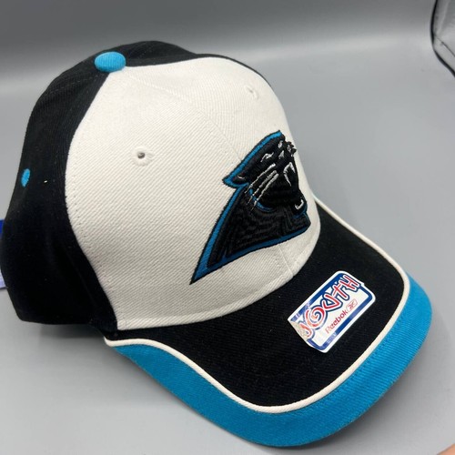 Carolina Panthers Hat Youth Boys White Black Reebok NFL Strap Back Cap New - Picture 3 of 7