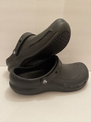 CROCS Bistro Triple Black Slip-Resistant Comfort Clogs Men's 10