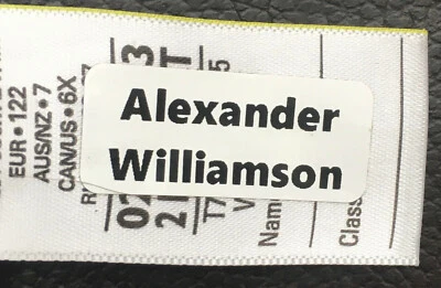 15 Personalised stick on school uniform,care home name labels for clothes etc