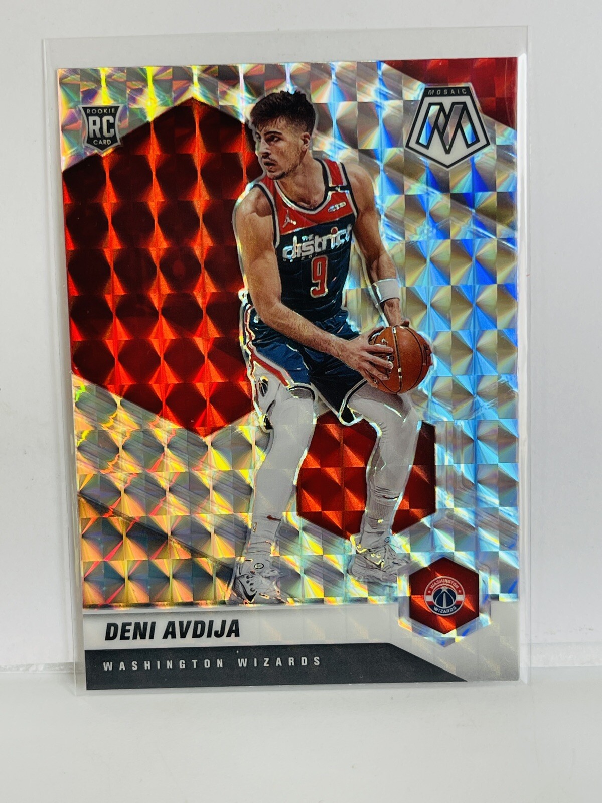 2020-21 Panini Mosaic Deni Avdija #217 Mosaic Silver - Washington Wizards