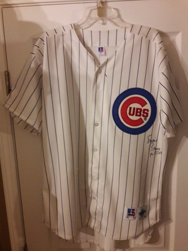 Ernie Banks Mr Cub Signed AUTHENTIC RUSSELL Chicago Cubs Jersey PSA DNA COA - Picture 3 of 11