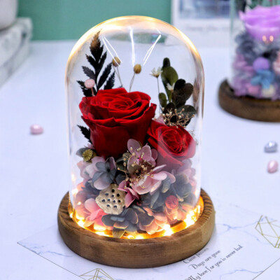 Eternal Rose flower Preserved rose everlasting rose flower gift with Led Light 