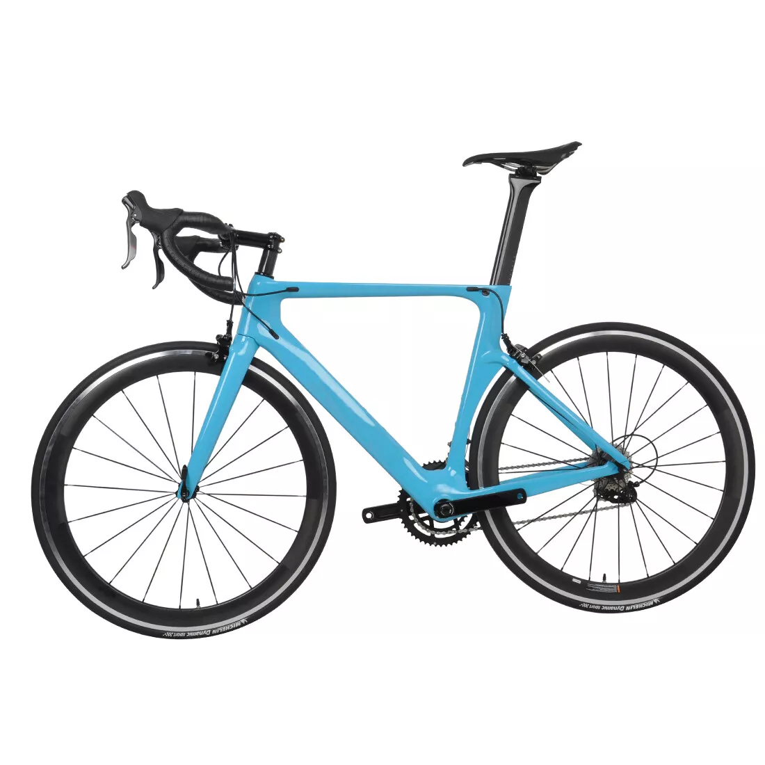 56cm AERO Full Carbon Road bike frame 700C Wheel Clincher Fork seatpost V brake