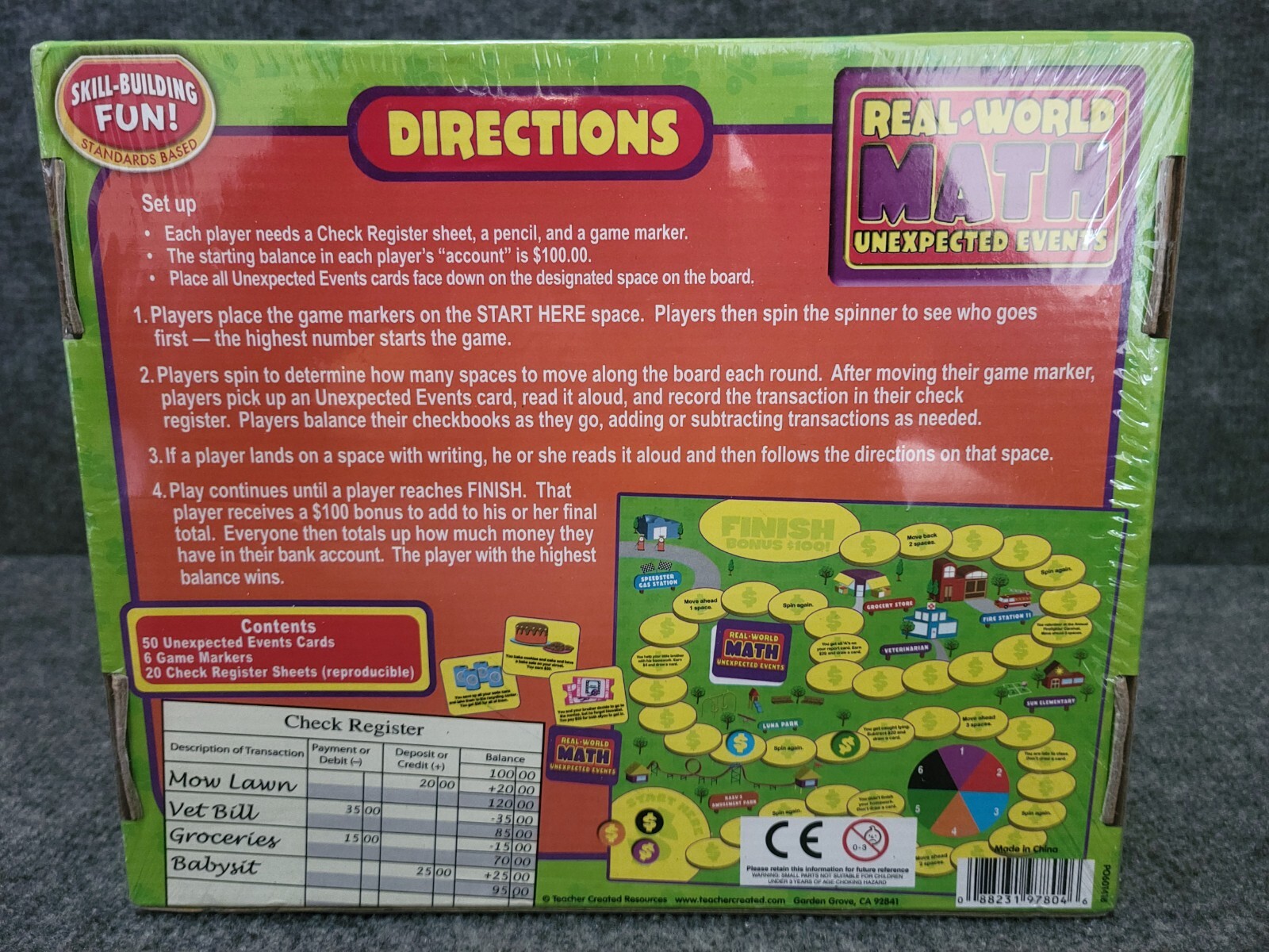 Teacher Created Resources Real World Math Unexpected Events Game | Oriental  Trading