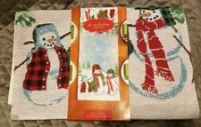 St Nicholas Square Snowman Table Runner - New