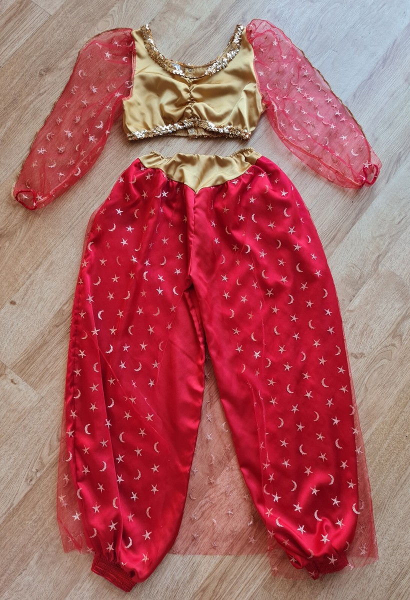 VINTAGE GIRLS THE DISNEY STORE JASMINE DRESS UP PIECE SET AGE