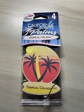 California Scents Hanging Palms Air Freshener, Tropical Colada, 4 PACK