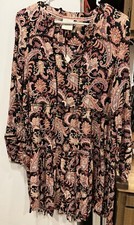 Women’s Knox Rose Dress Black Paisley Boho Chic - Bohemian/Hippie/Flowy Size M