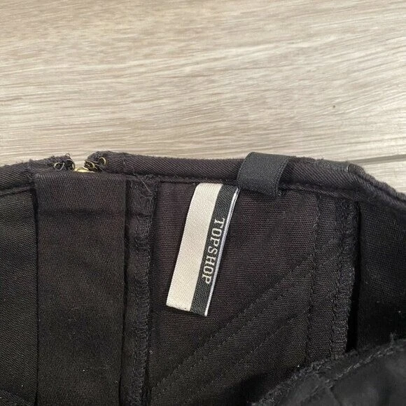 Корсет Topshop мини-платье обтяжку черный XS бюстье без бретелек - Изображение 4 из 4