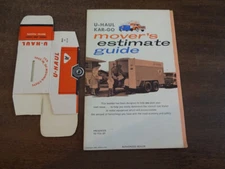RARE & VINTAGE 1961 U-HAUL MOVERS GUIDE AND AN EARLY 60'S CARDBOARD TRAILER BANK