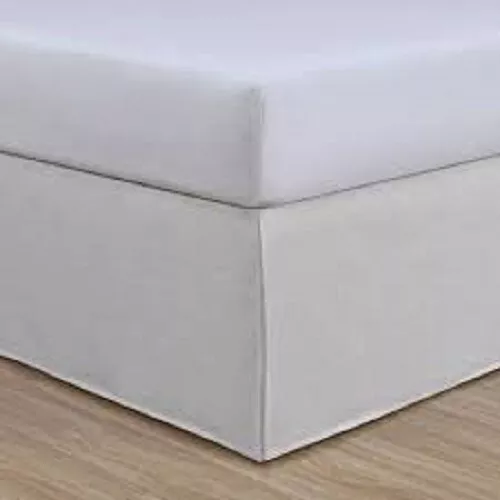 White linen bed skirt cheap twin