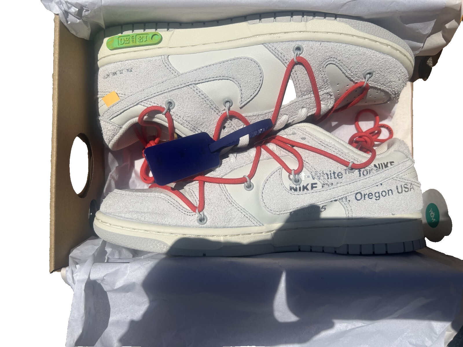 OFF WHITE X NIKE Nike Off White x Dunk Low Lotto 13 di 50 2021 Taglia 9 DJ0950 110