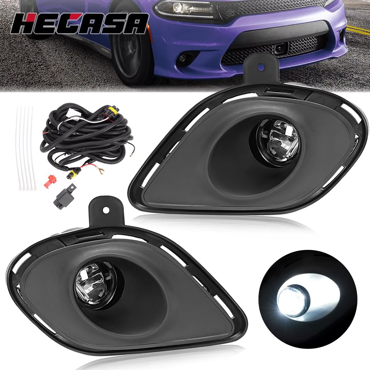 how much is elf bar vape Fits 20-23 Dodge Charger Widebody Turn Signal Foglight Bezels W/ LED Light  Lamp