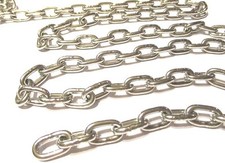 1m Edelstahl Kette A4 DIN 766 Kurzglied Meterware Rundstahlkette Ankerkette V4a