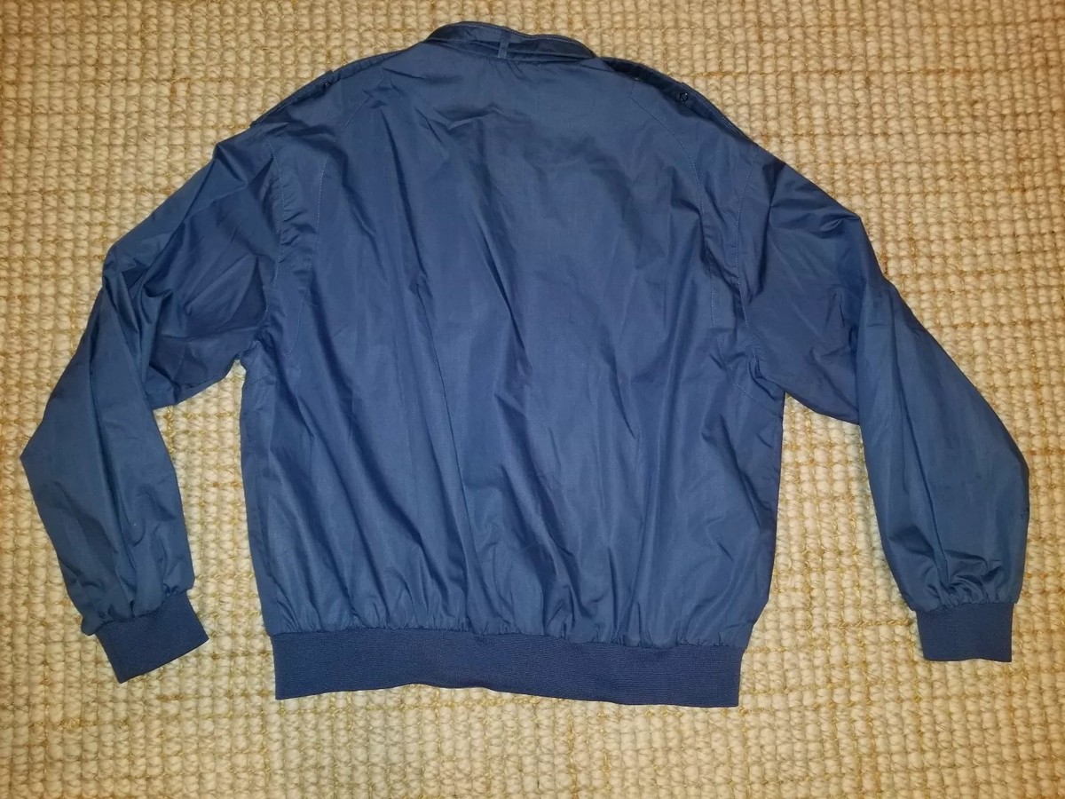 Members Only Men's Blue Cafe Racer Bomber Dad Jacket Coat Size L
