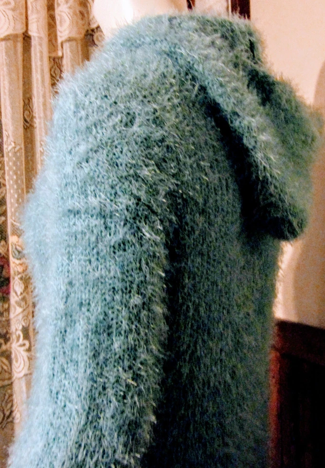 AMP JUNIOR WOMANS EXTRA SMALL (XS) GREEN HOODED DRESS OR TUNIC SWEATER NWT - Image 3 of 3