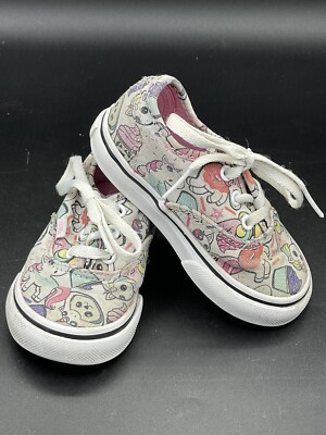 Kids VANS Off The Wall Classic Unicorn Cupcake 721356, All Over Print Size 5