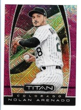 2019 Panini Chronicles #22 Nolan Arenado Titan Purple Mojo Prizm #05/75