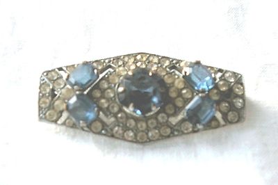 Broche Fantaisie Ancienne à Strass - 2,5 Cm - Occasion
