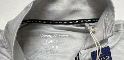 NUEVO CON ETIQUETAS Camisa Tommy Bahama Para Hombres M UGA Georgia Bulldogs Frond IslandZone 1/2 Cremallera DEFECTUOSA - Imagen 3 de 15