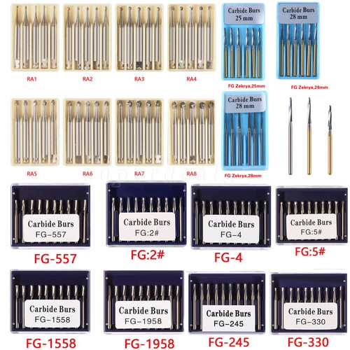 Dental Round Carbide Steel Drills Burs FG/RA Bur for High/Low Speed Handpiece SA - Picture 2 of 319