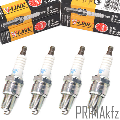 4x NGK Zündkerzen V-LINE 13 BPR6ES-11 5339 für Mazda Mitsubishi Hyundai Benzin