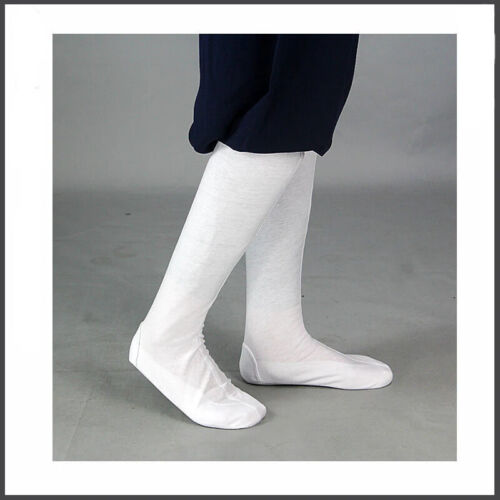 Calcetines blancos de algodón hanfu taoísta KungFu artes marciales calzado anime juego de rol - Imagen 4 de 8
